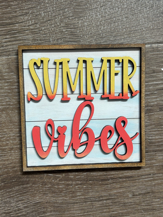 Summer - highland cow square inserts