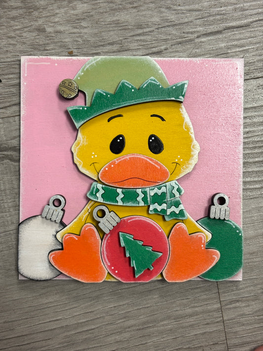 Duck Christmas interchangeable square inserts