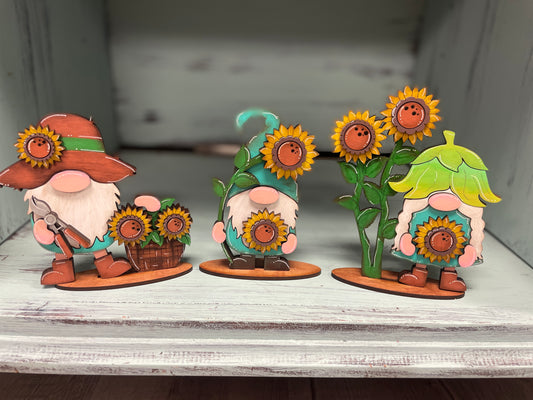Mini sunflower gnomes