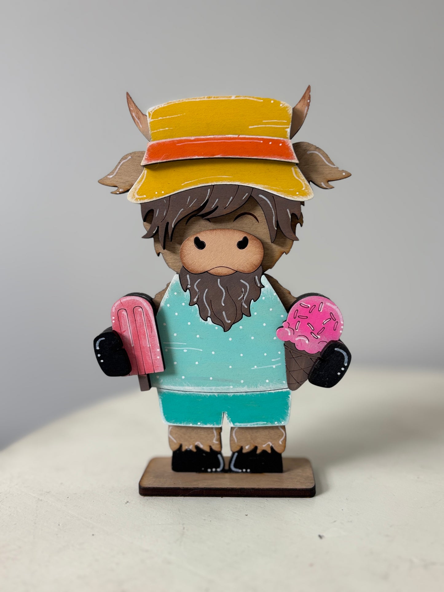 Summer mini standing highland cows
