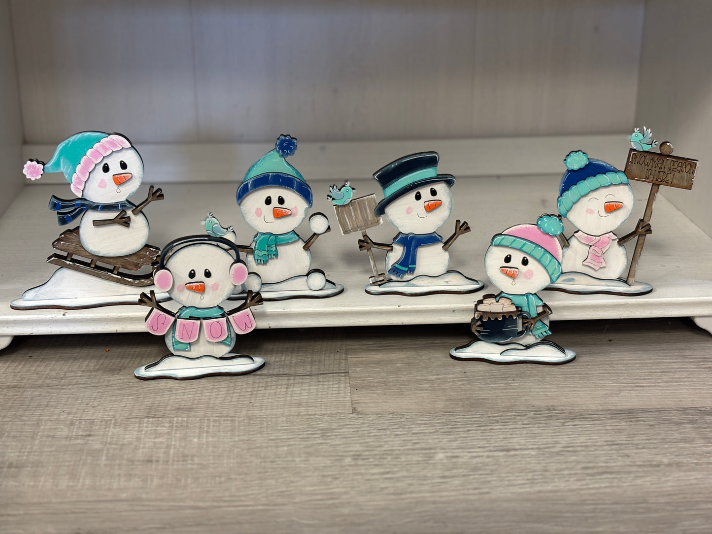 Mini standing snowmen - winter