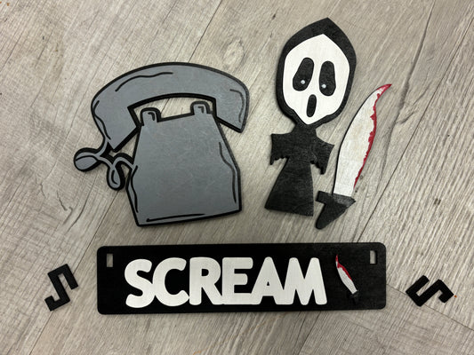 Ghost face- horror interchangeable insert set for wagon and shelf