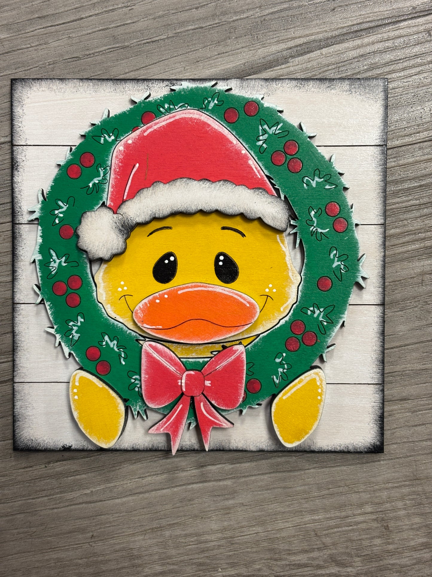 Duck Christmas interchangeable square inserts