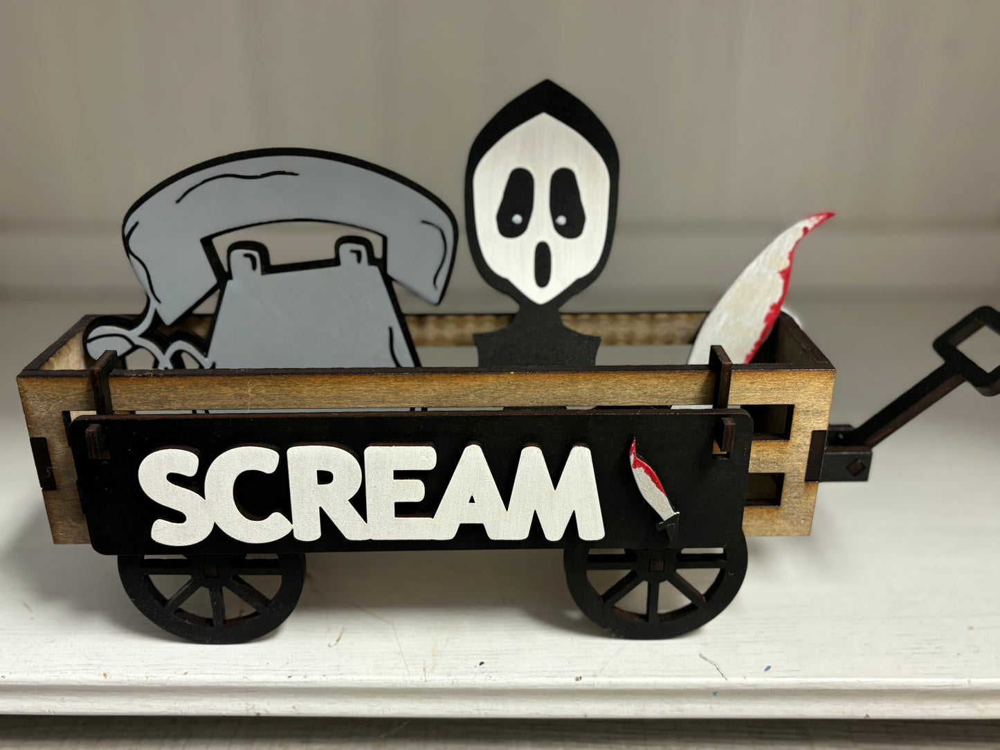 Ghost face- horror interchangeable insert set for wagon and shelf