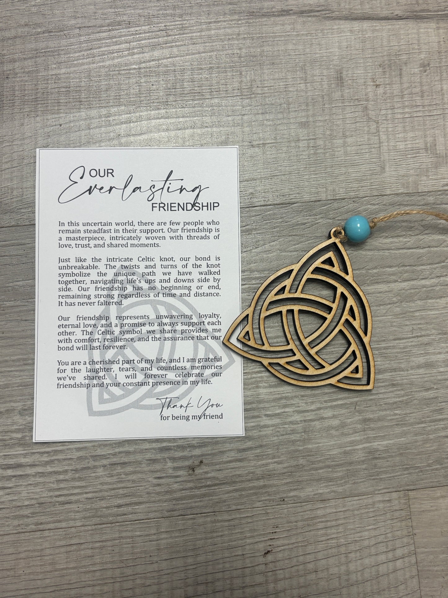 Story card ornament / car charm