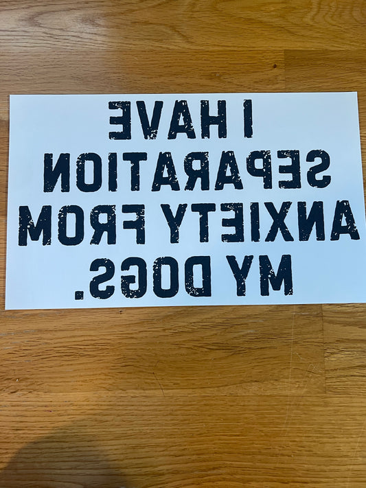 I have separation anxiety from my dogs