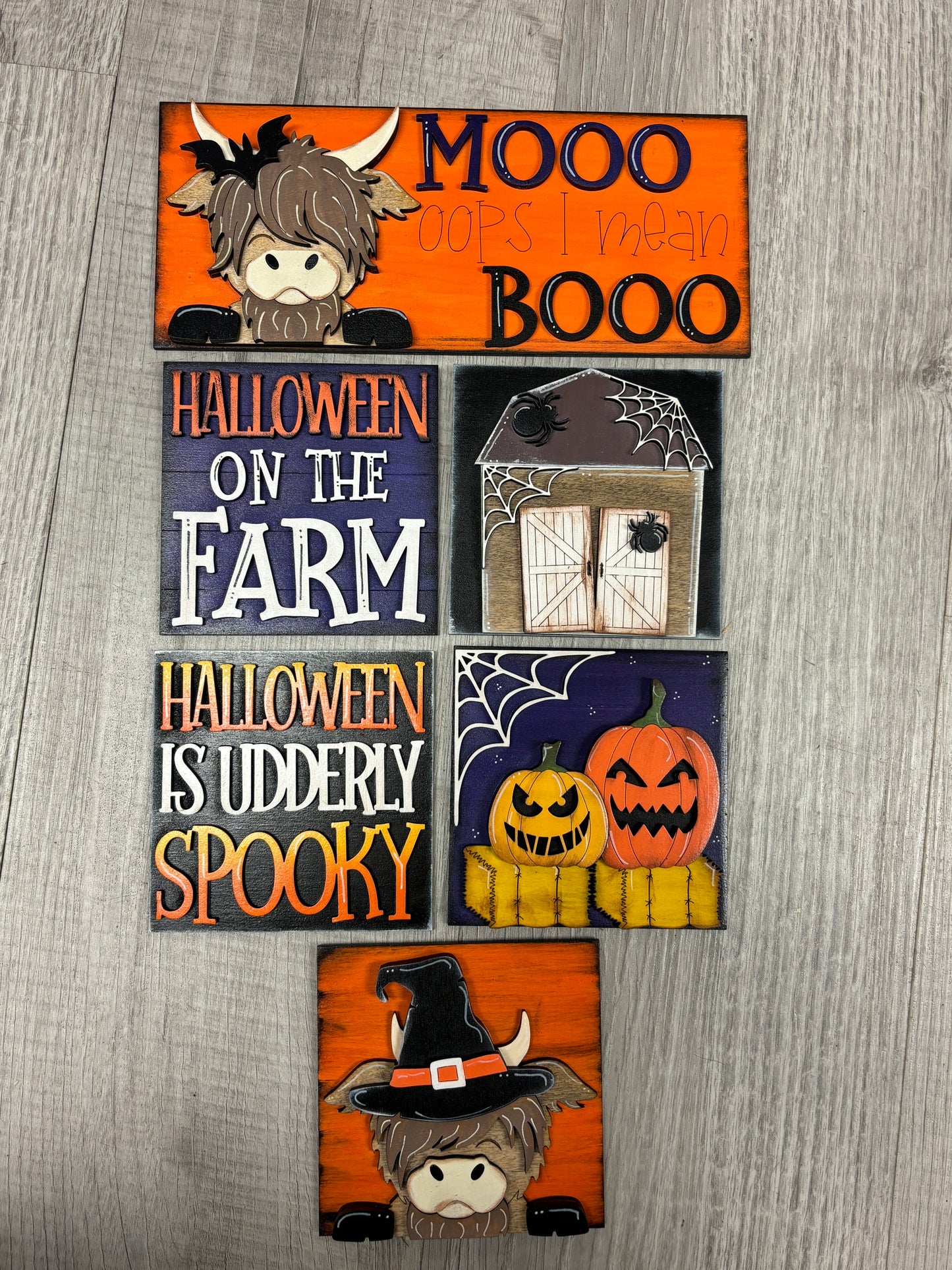 halloween - highland cow square inserts