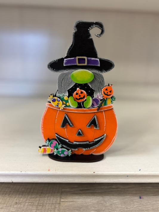 Mini standing witch gnome