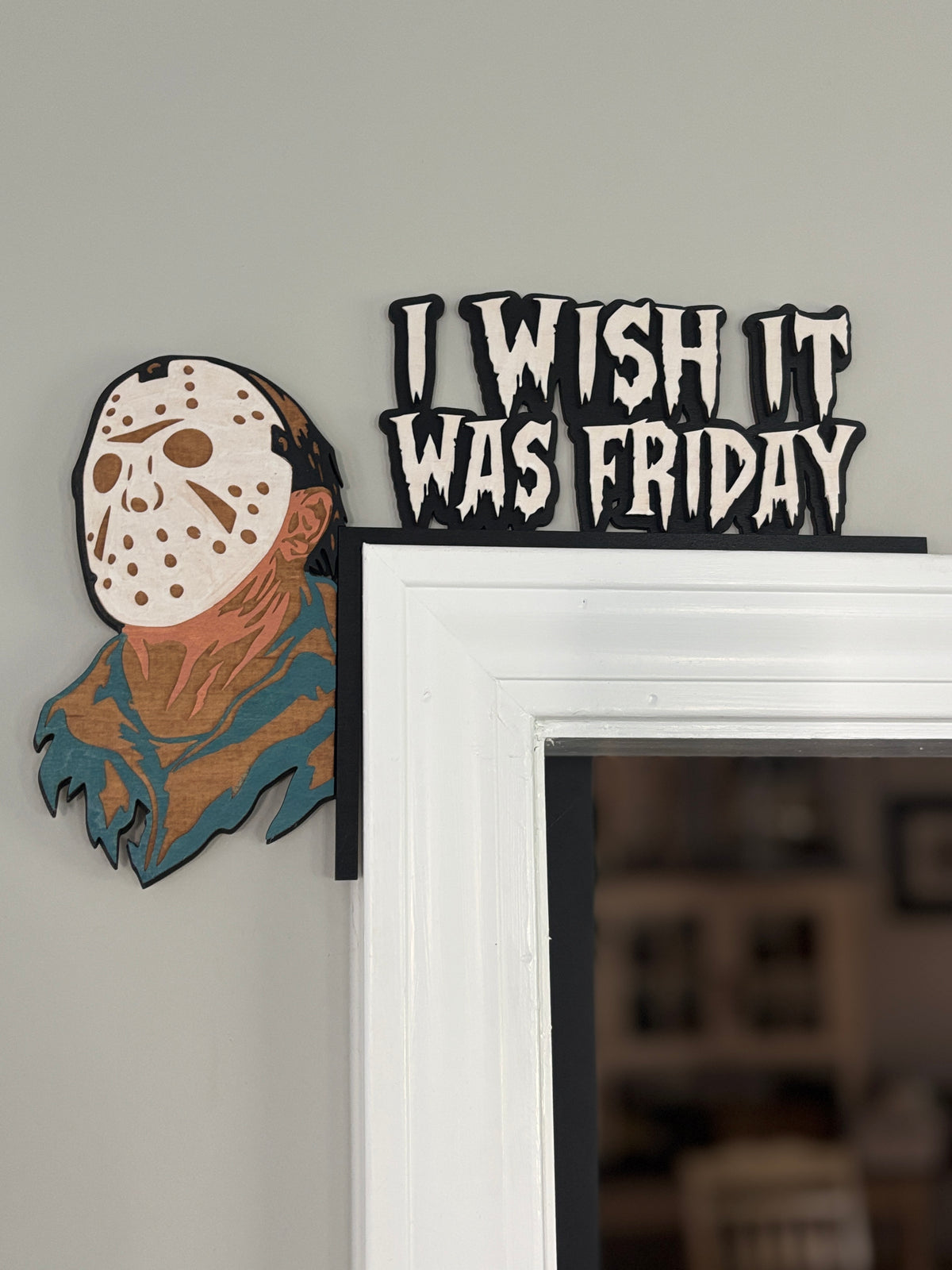 Horror door corner toppers