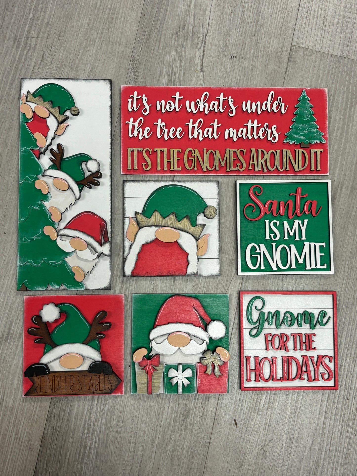 Christmas - gnomes square inserts