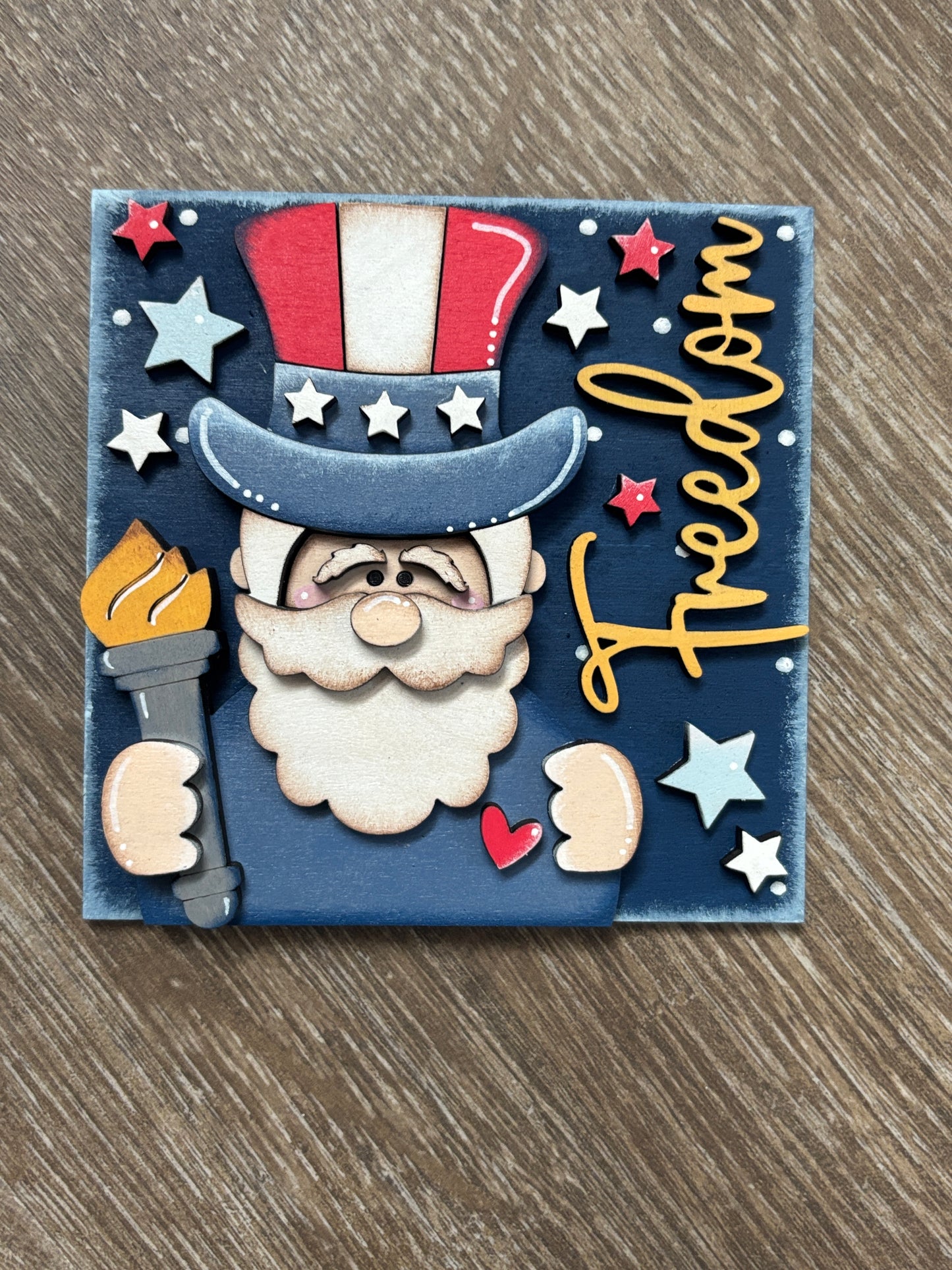 Patriotic July 4th square inserts