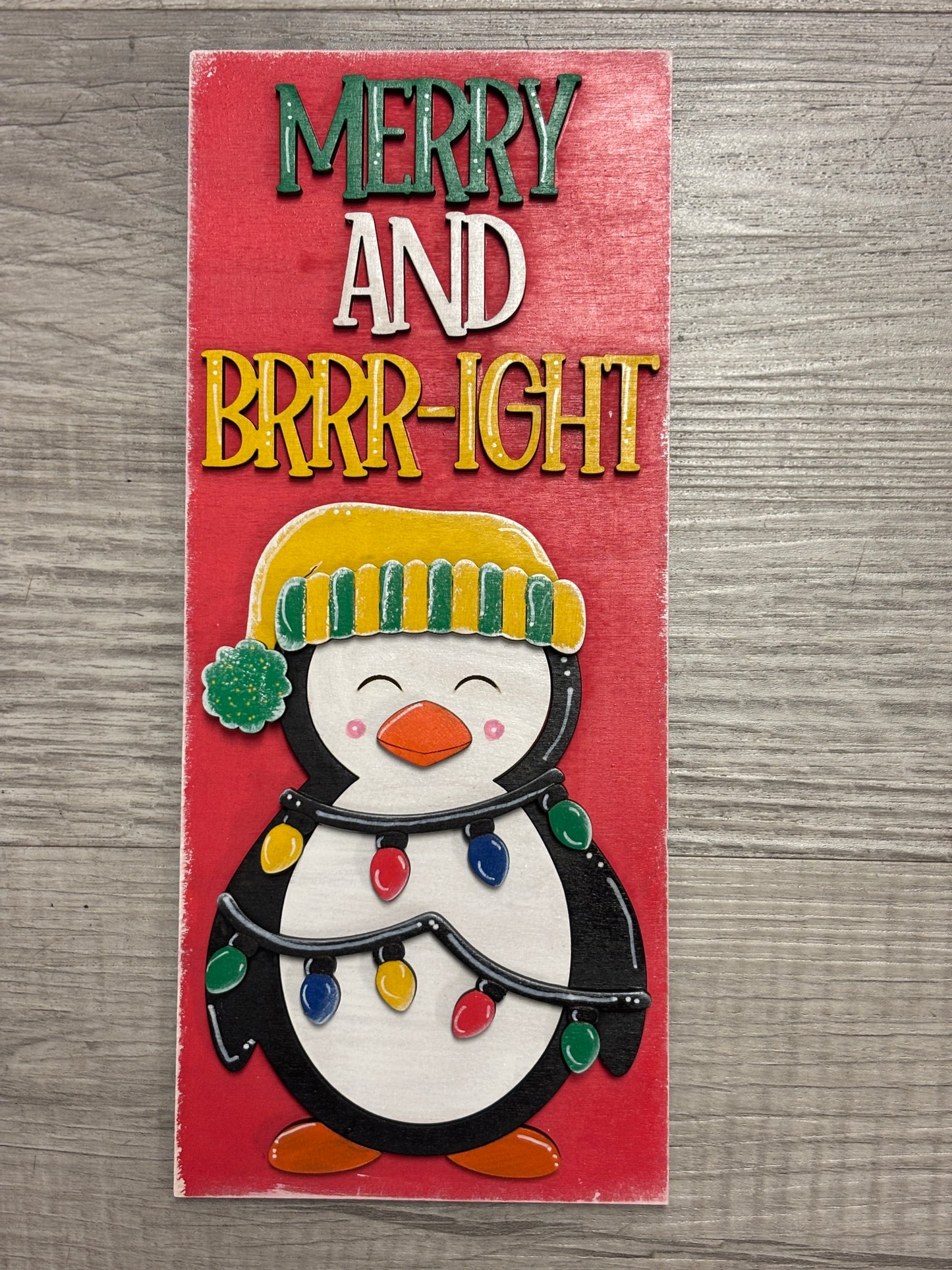 Christmas Penguin interchangeable square and rectangle inserts