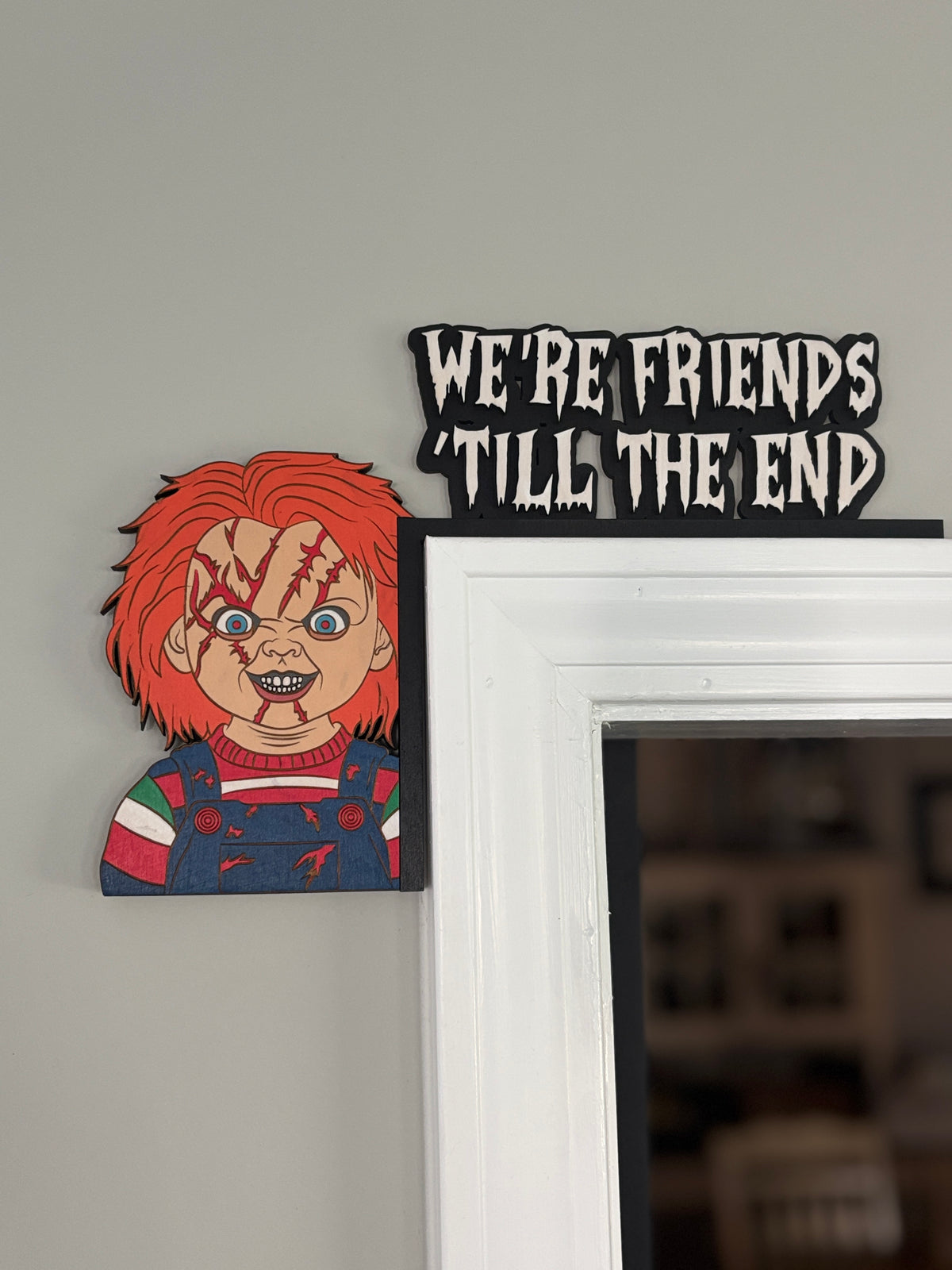Horror door corner toppers