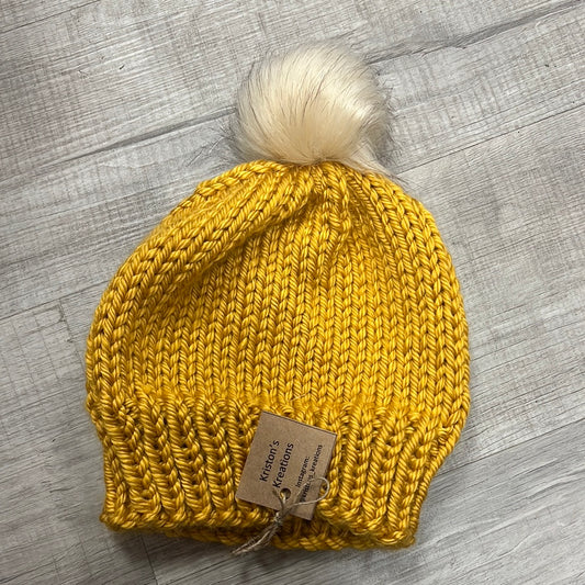 Gold pom hat