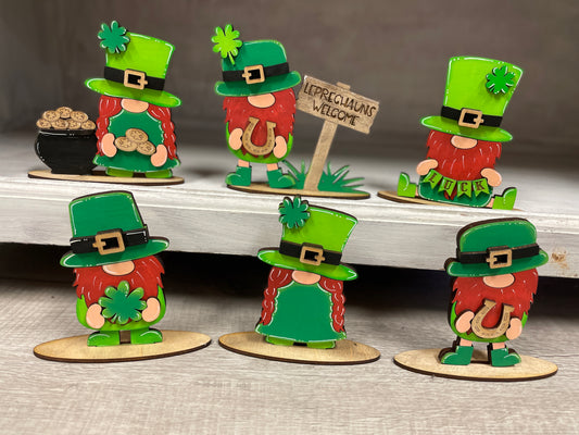 Mini standing St. Patrick’s Day gnomes