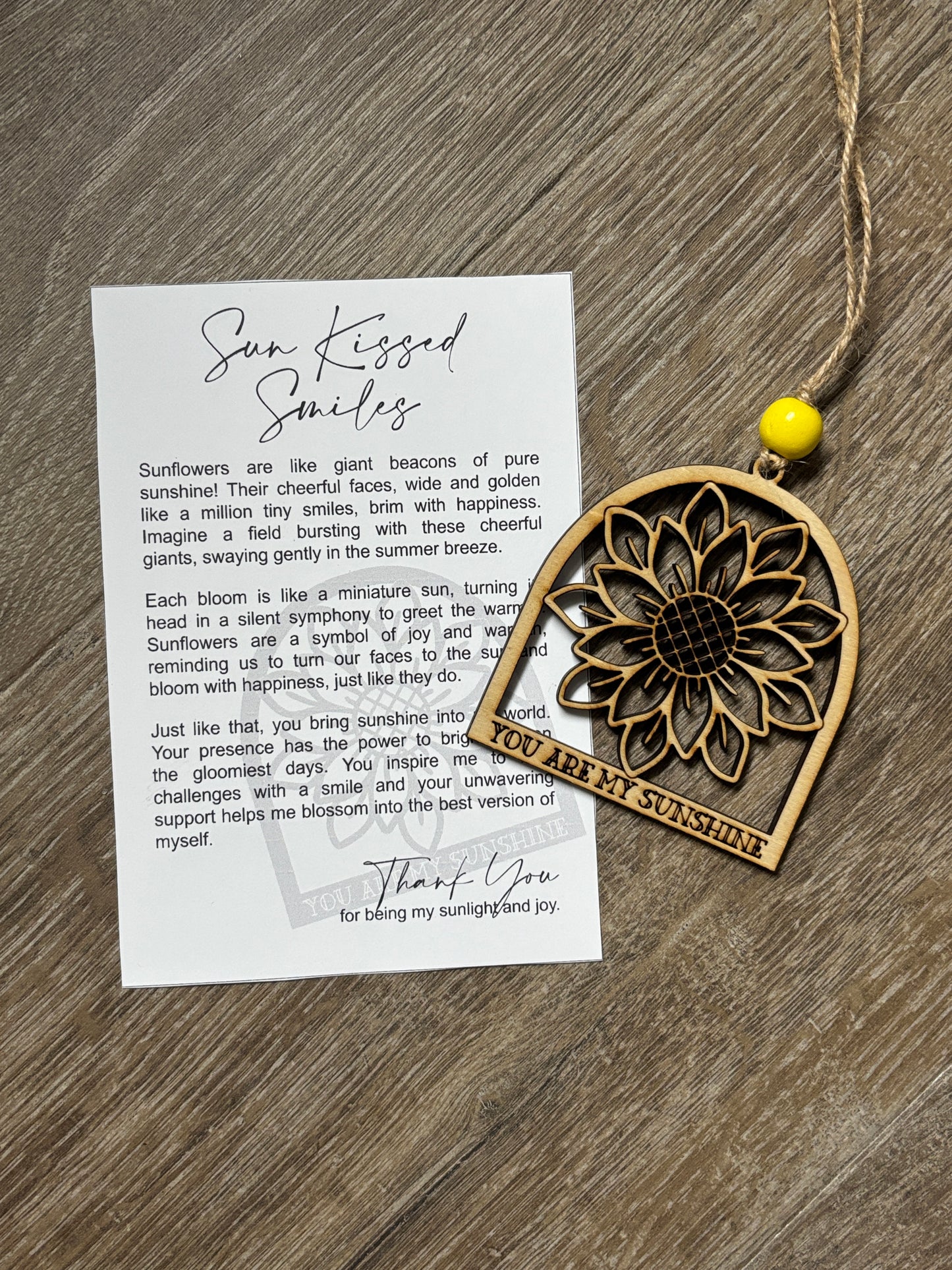 Story card ornament / car charm