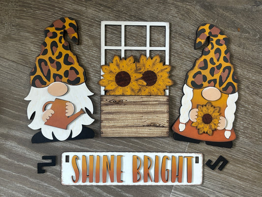 Shine Bright Gnome wagon/shelf interchangeable set