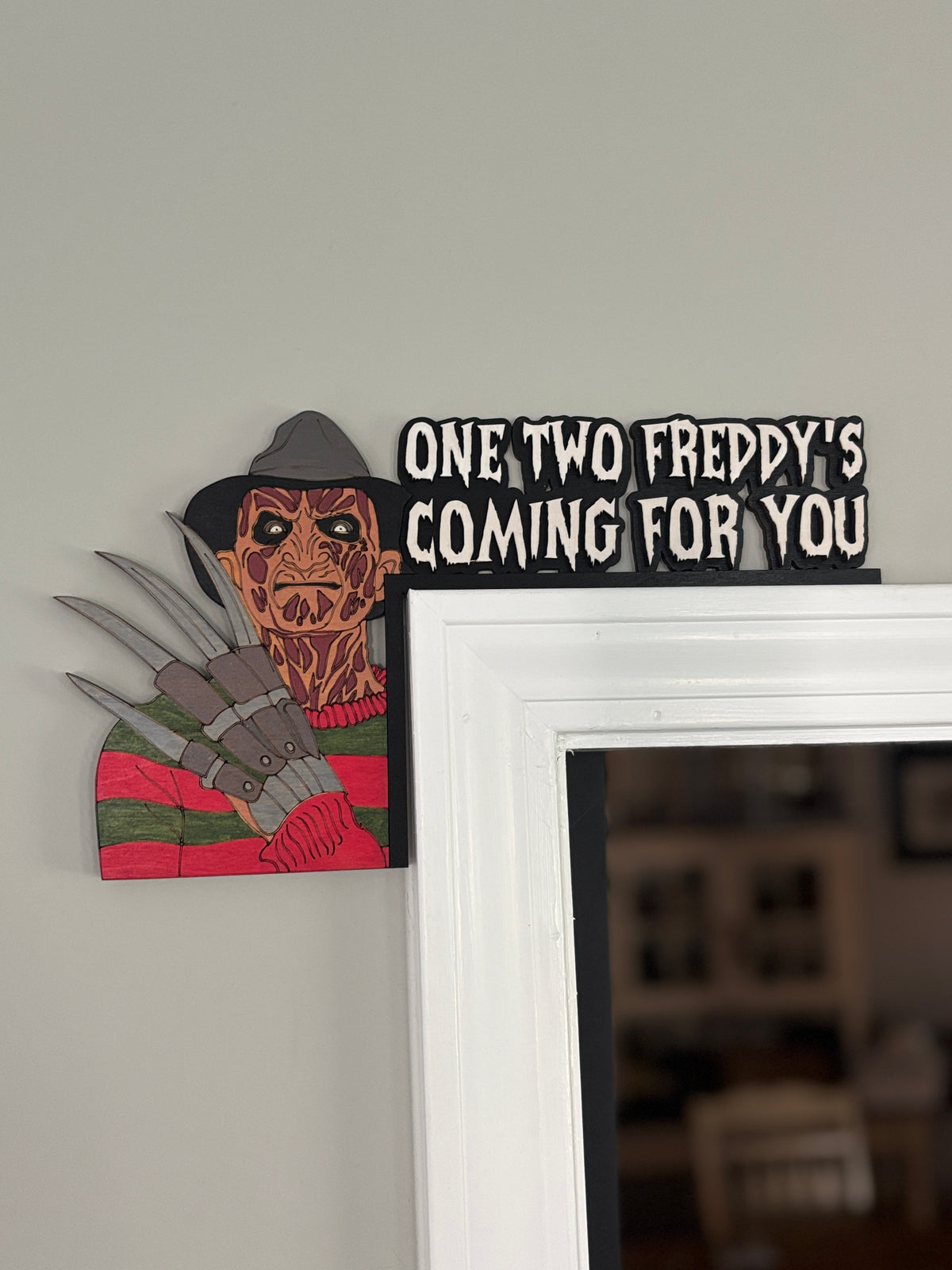 Horror door corner toppers