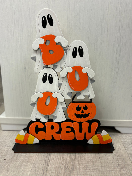 Boo crew Ghost Halloween shelf sitter