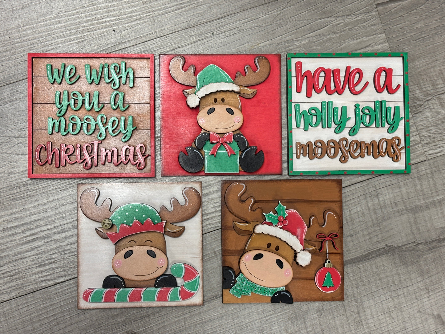 Christmas - moose square inserts
