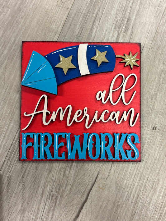 Fireworks interchangeable square and rectangle inserts