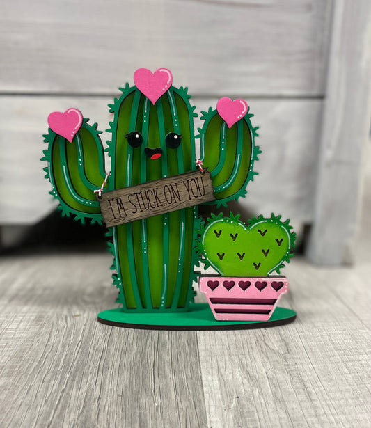 Mini standing Valentine’s cactus