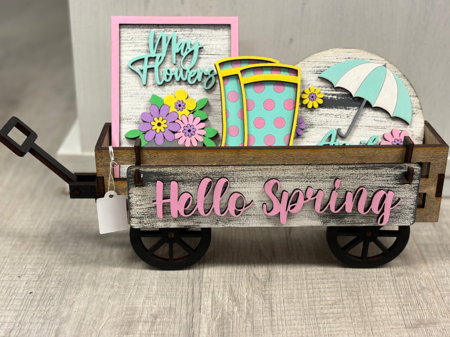 Hello spring wagon/shelf/crate set