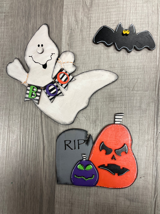 Ghost/Halloween interchangeable set for fence