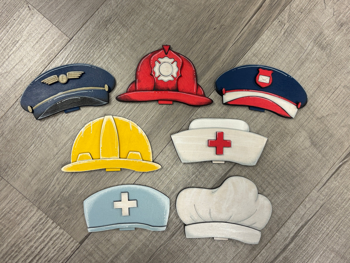 Interchangeable hats for the Standing Animals & gnomes