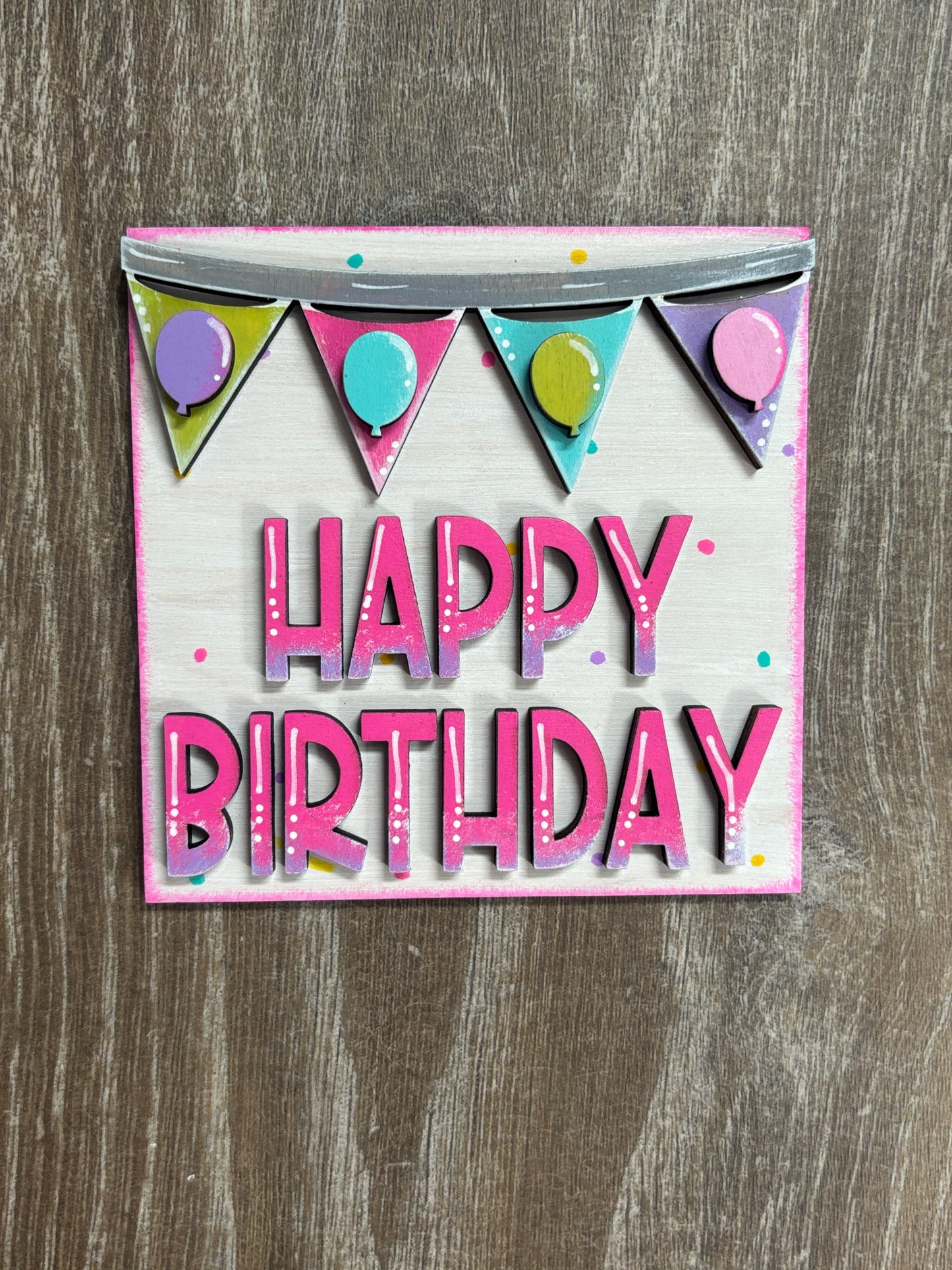 Happy birthday square inserts
