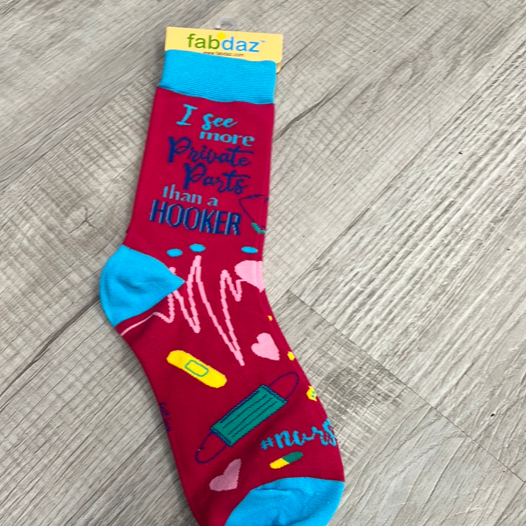 I see more private parts than a hooker( nurse )