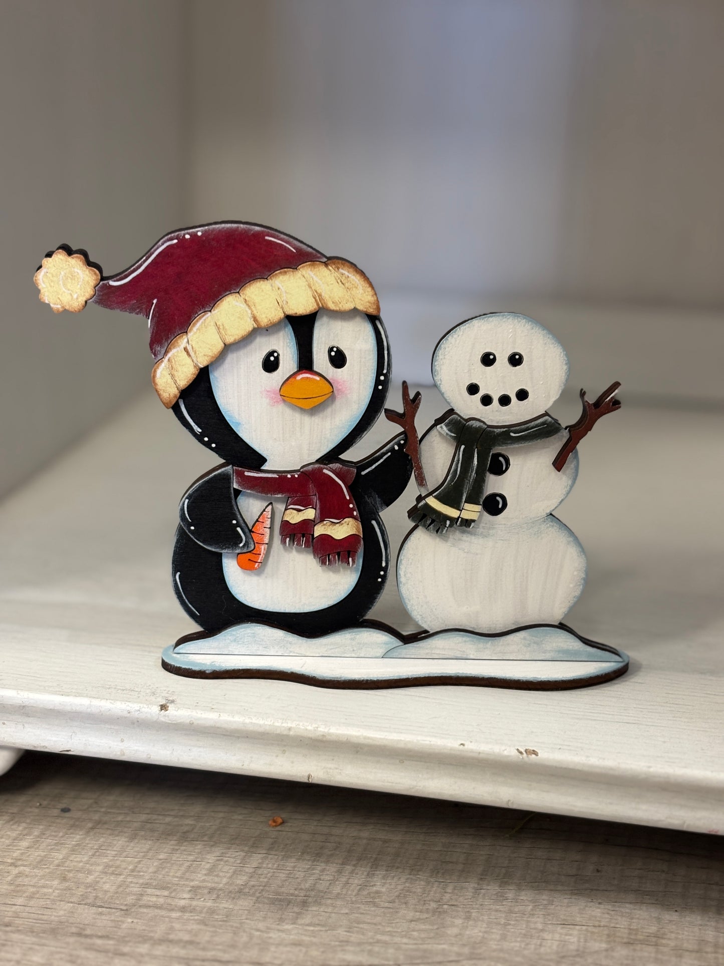 Mini standing penguins - winter