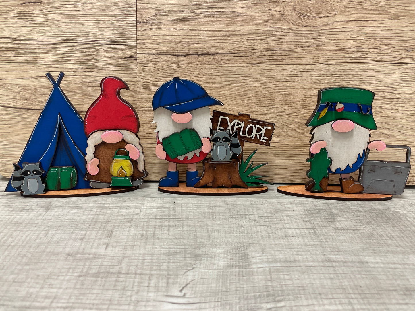 Mini camping gnomes