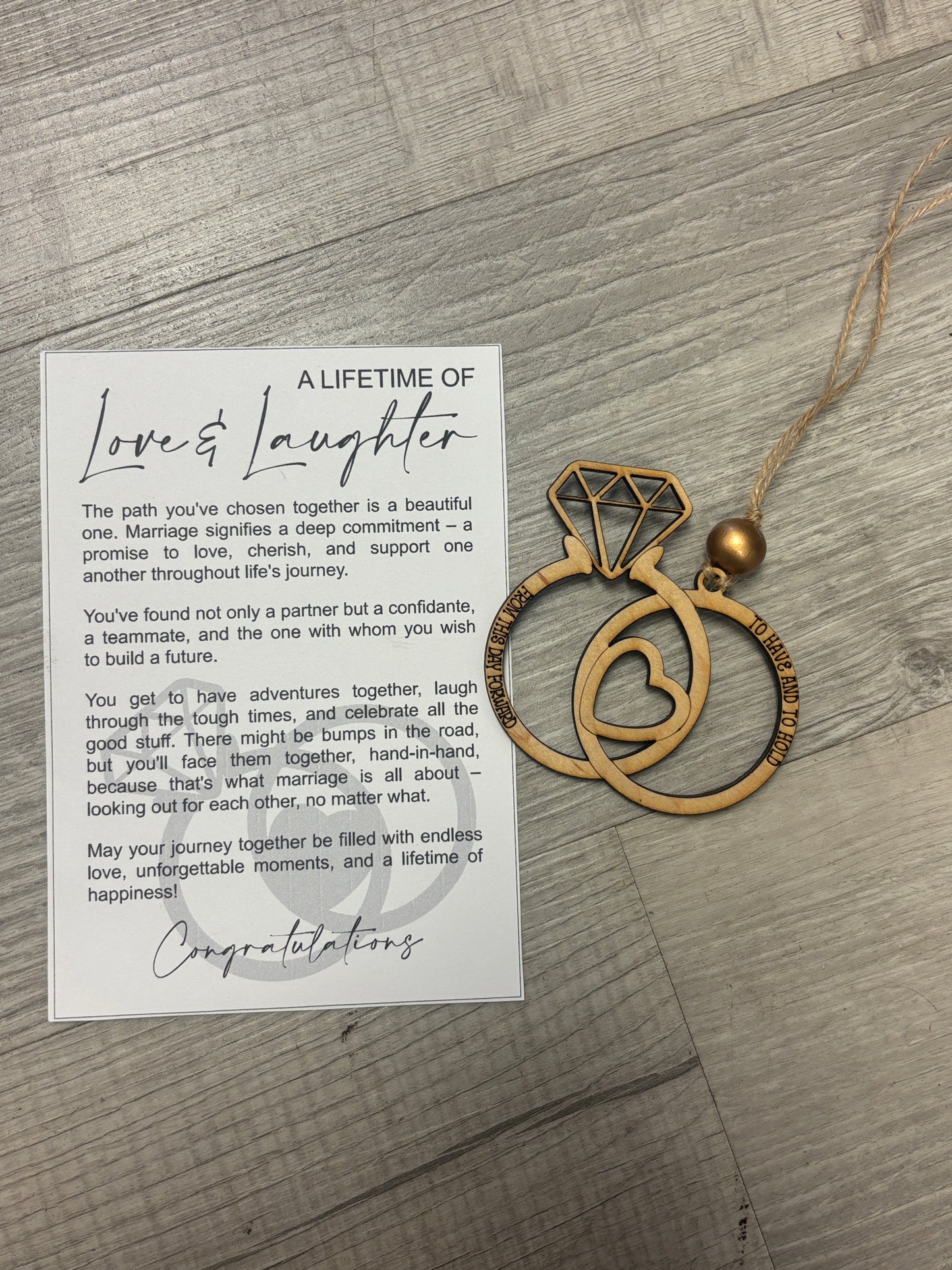 Story card ornament / car charm