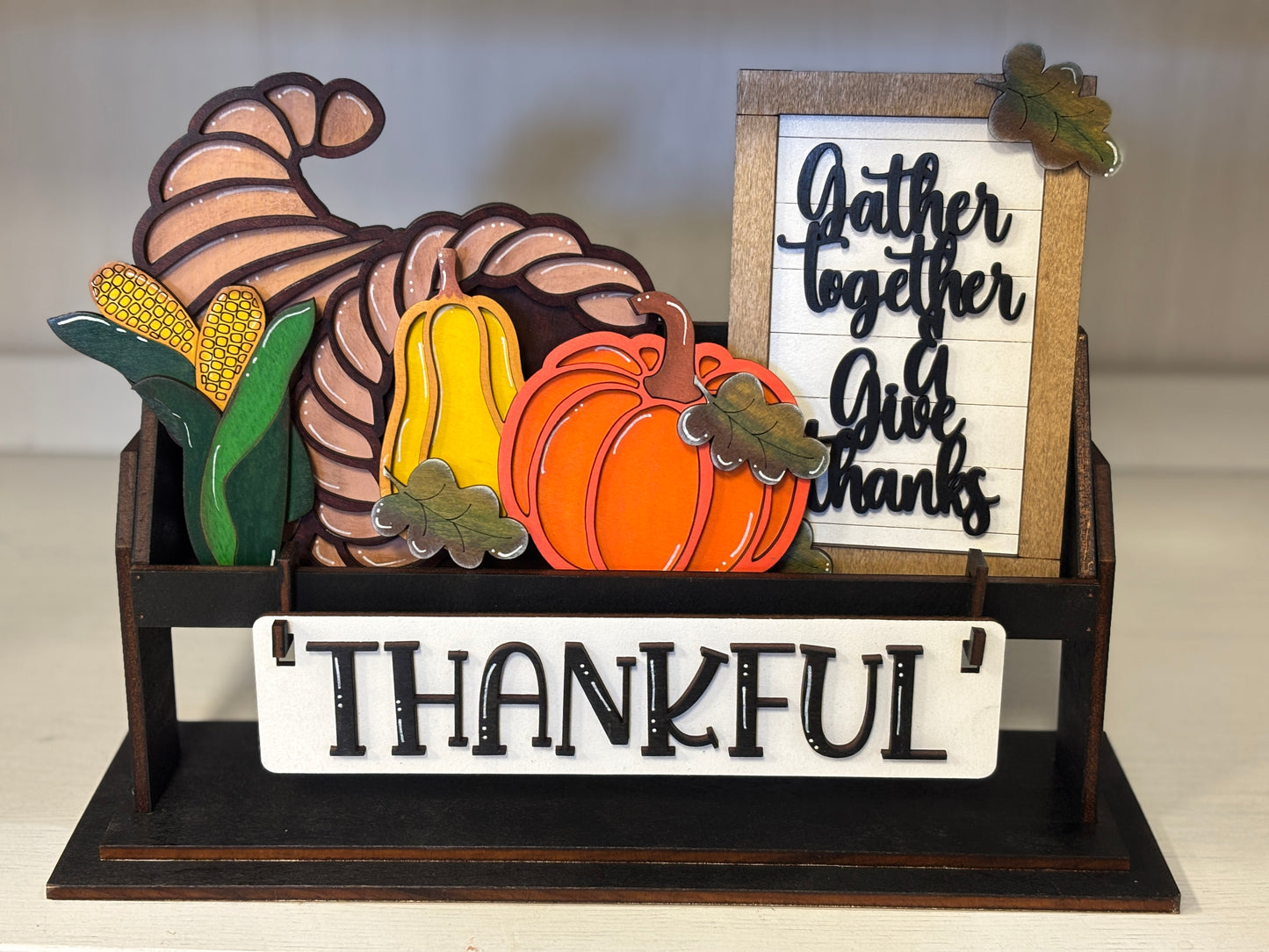 Thankful Thanksgiving wagon/shelf set
