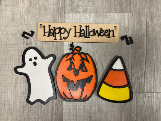 Happy Halloween interchangeable insert set for wagon and shelf