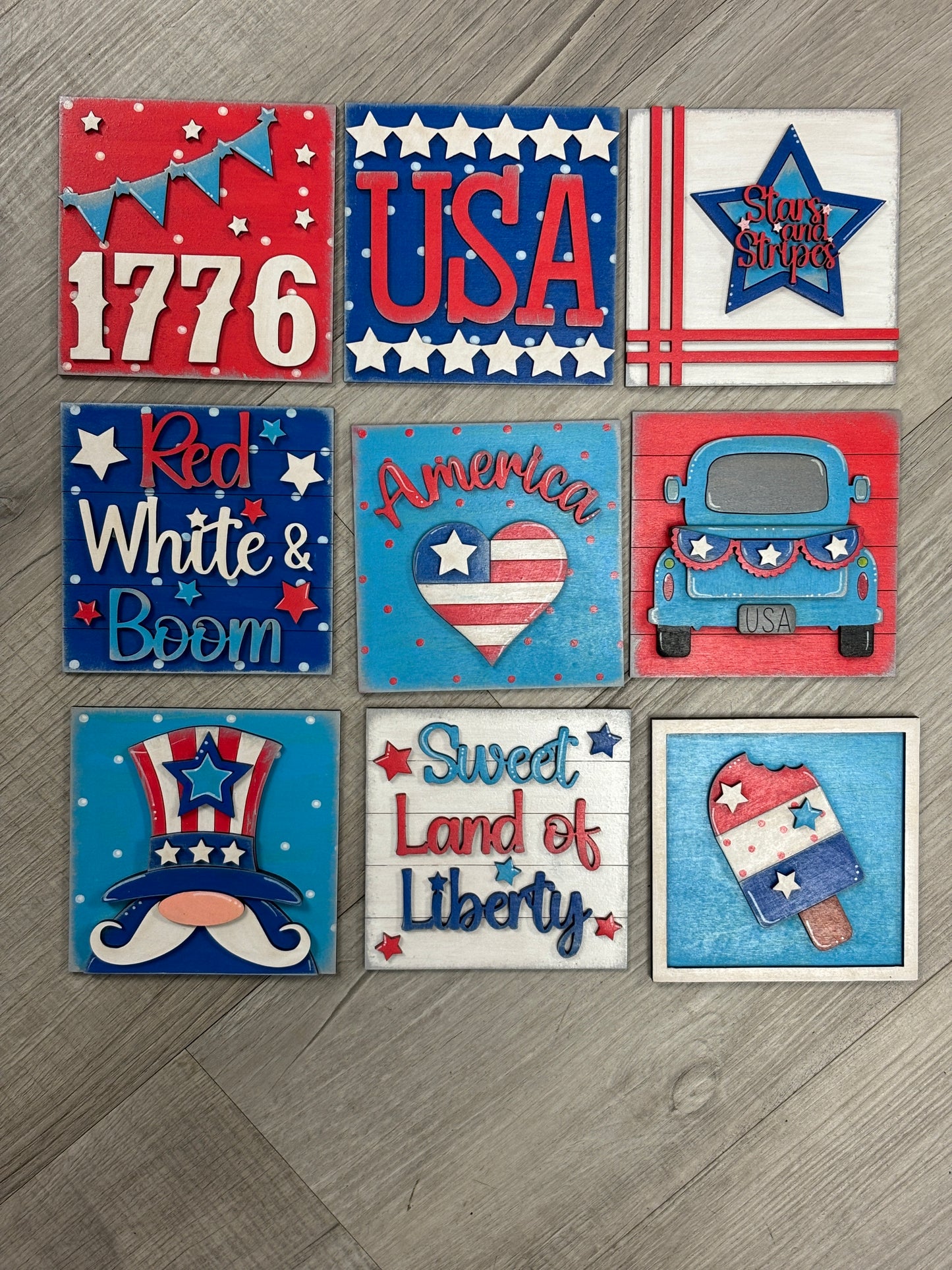 July 4th square inserts