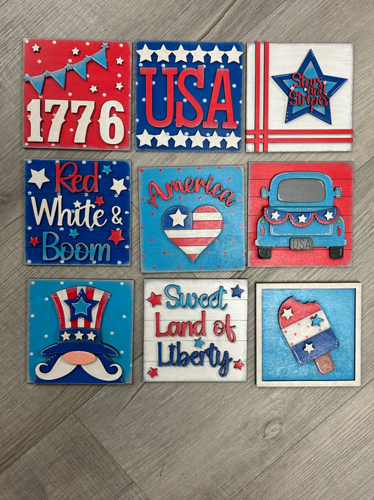 July 4th square inserts