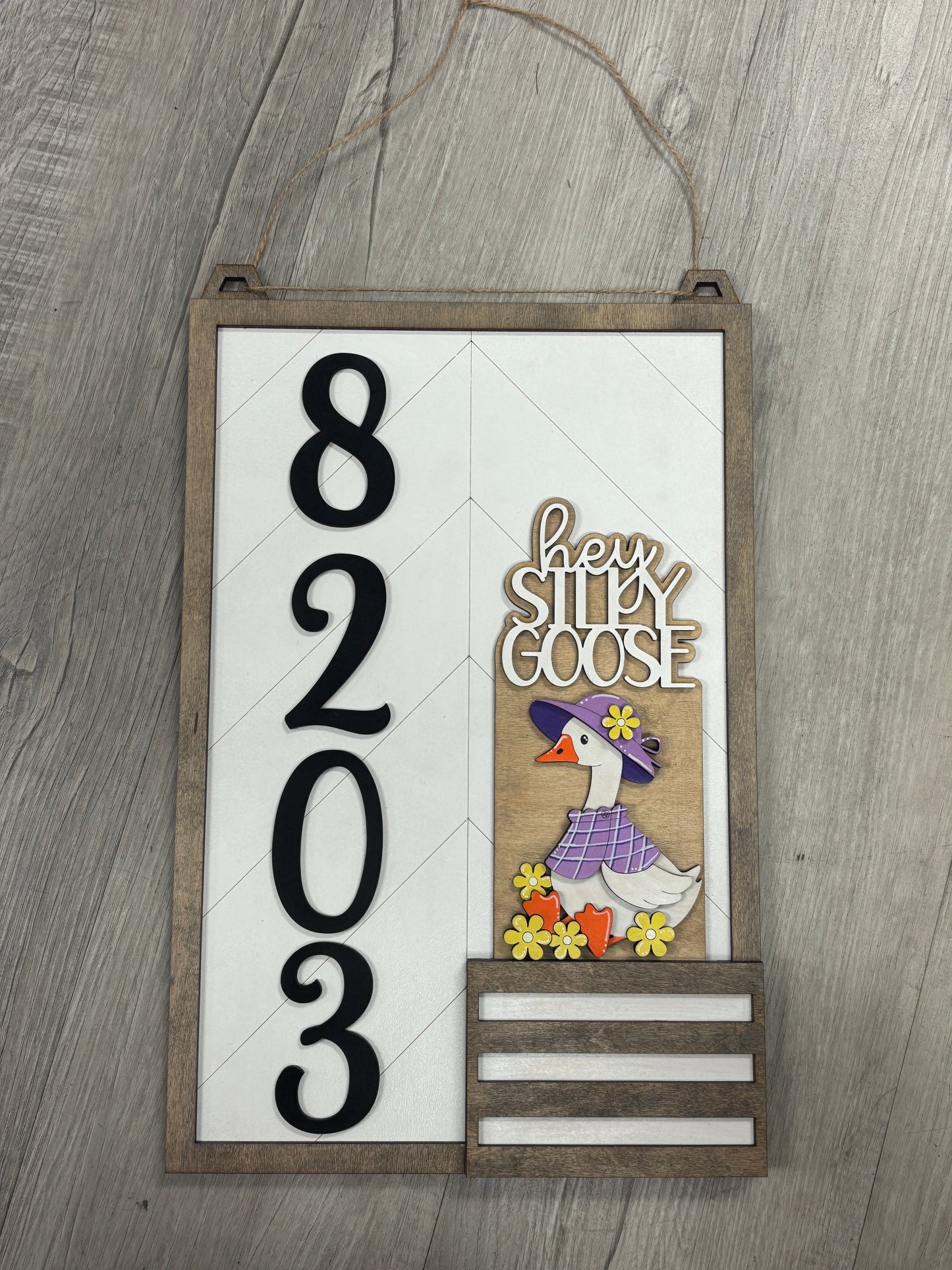 Address sign with interchangeable inserts (inserts sold separately)