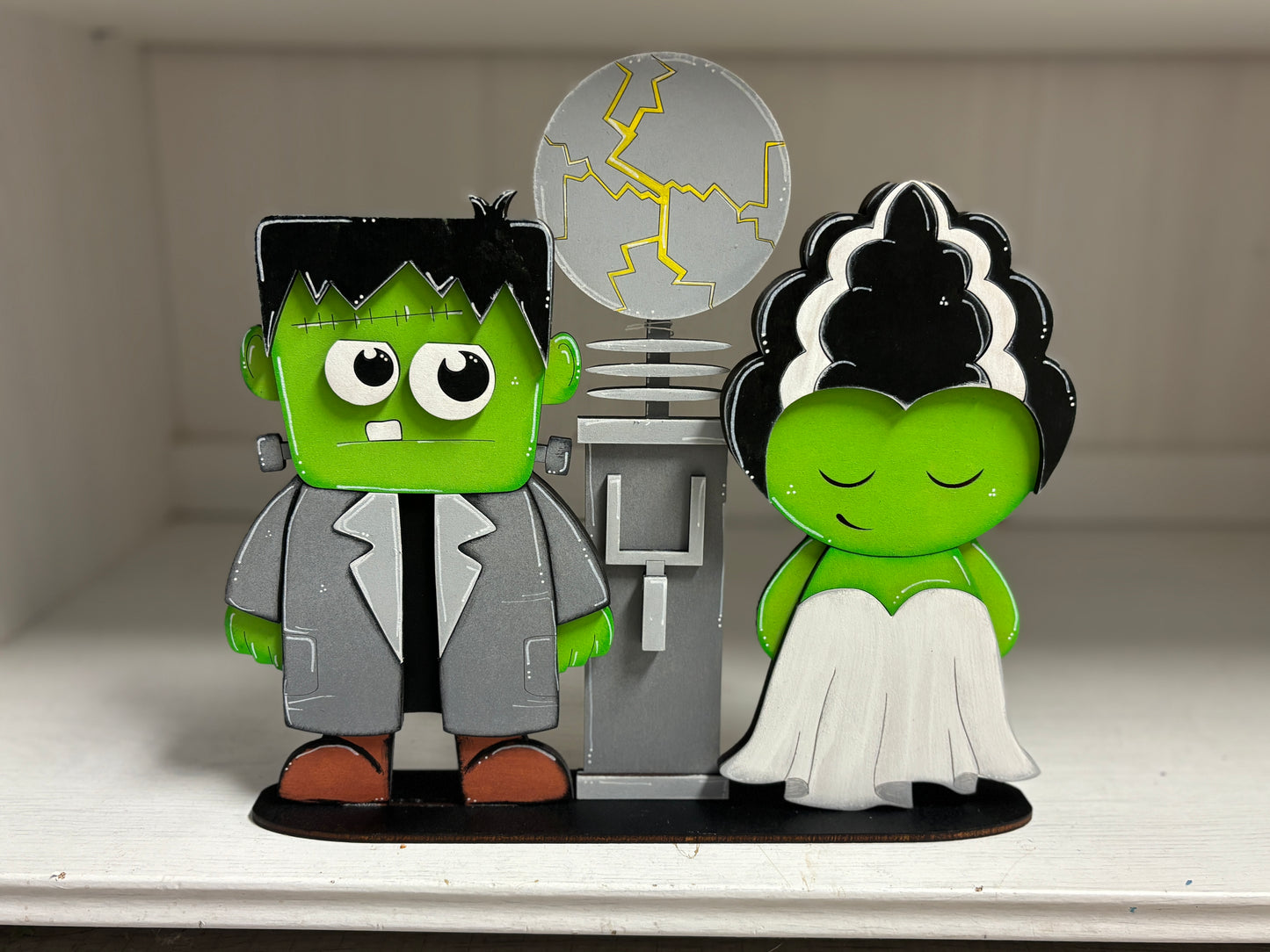 Standing Frankenstein and bride decor