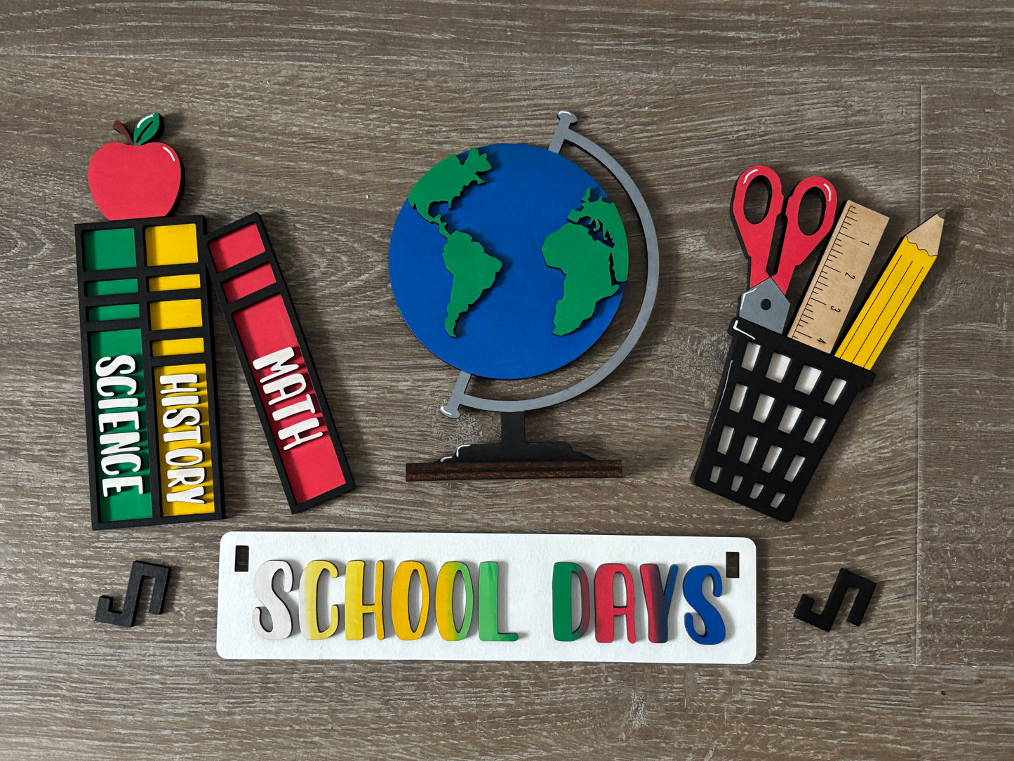 School days interchangeable set for wagon/shelf
