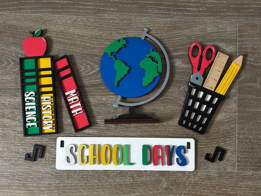 School days interchangeable set for wagon/shelf