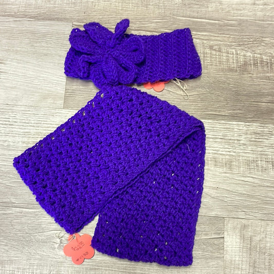 Crochet infinity scarf and headband set