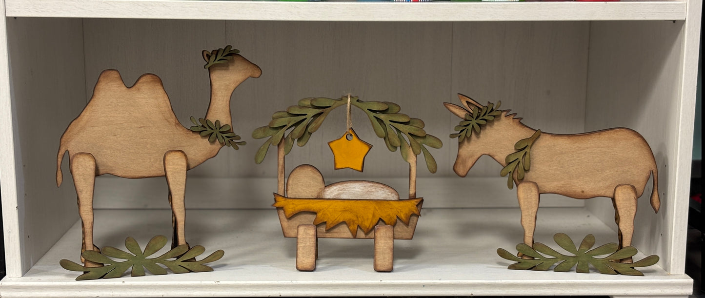 Standing nativity set
