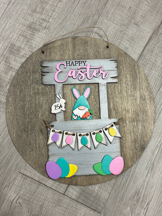 Easter gnome door hanger