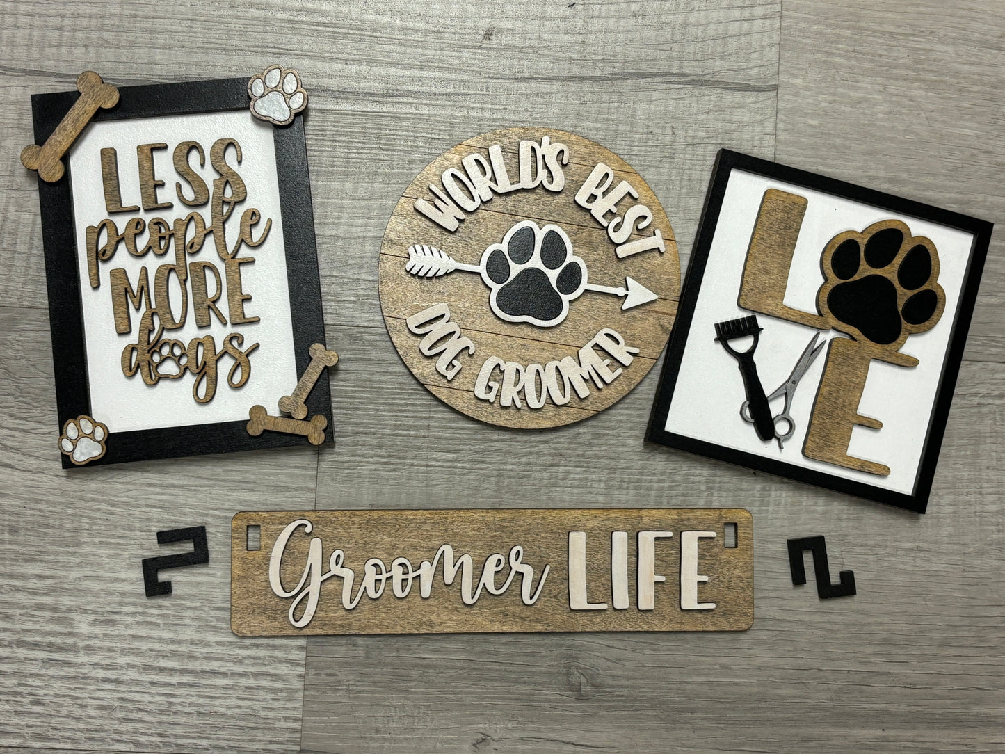 Groomer wagon/shelf interchangeable set