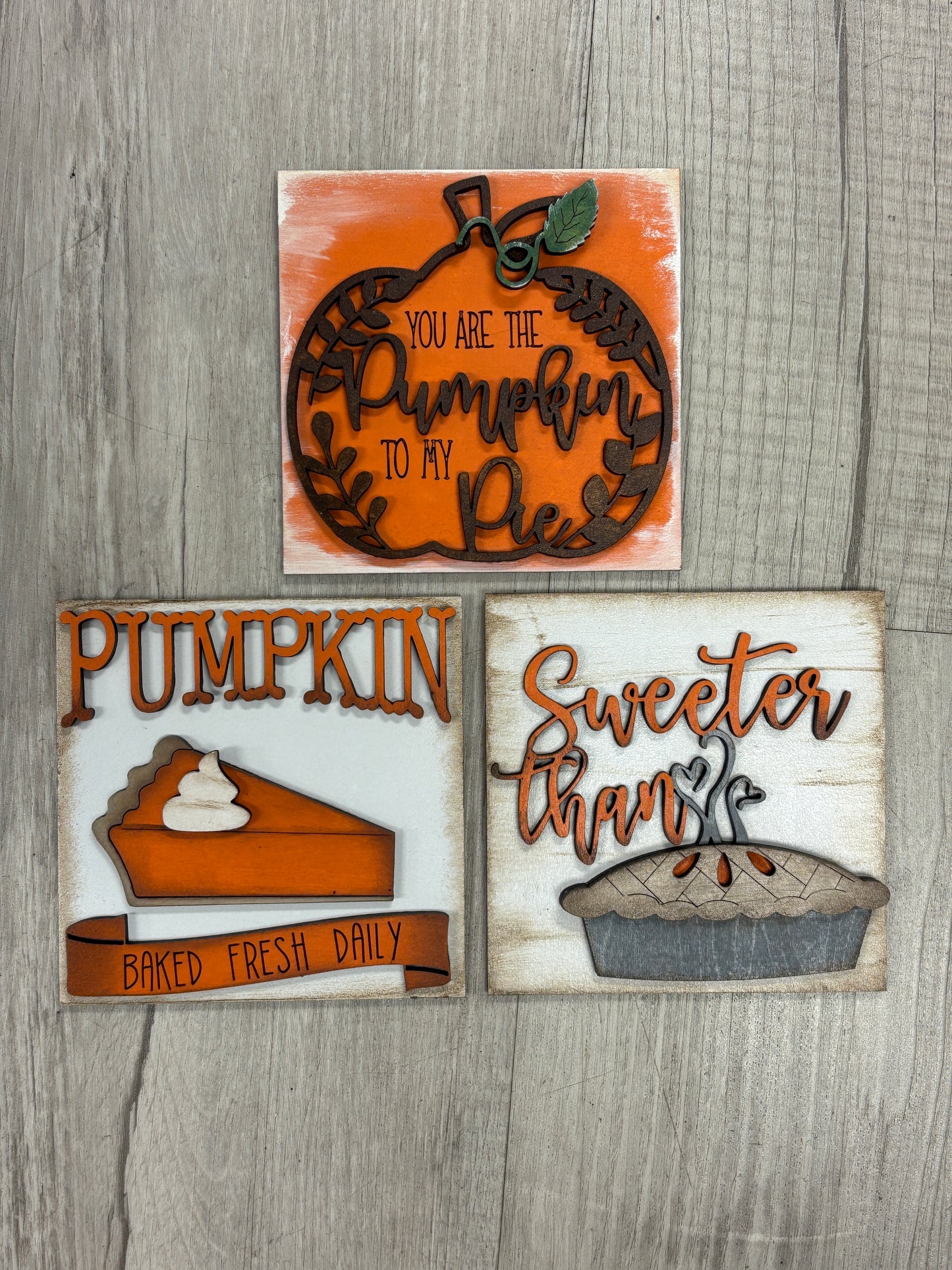 Fall - pumpkin pie square inserts