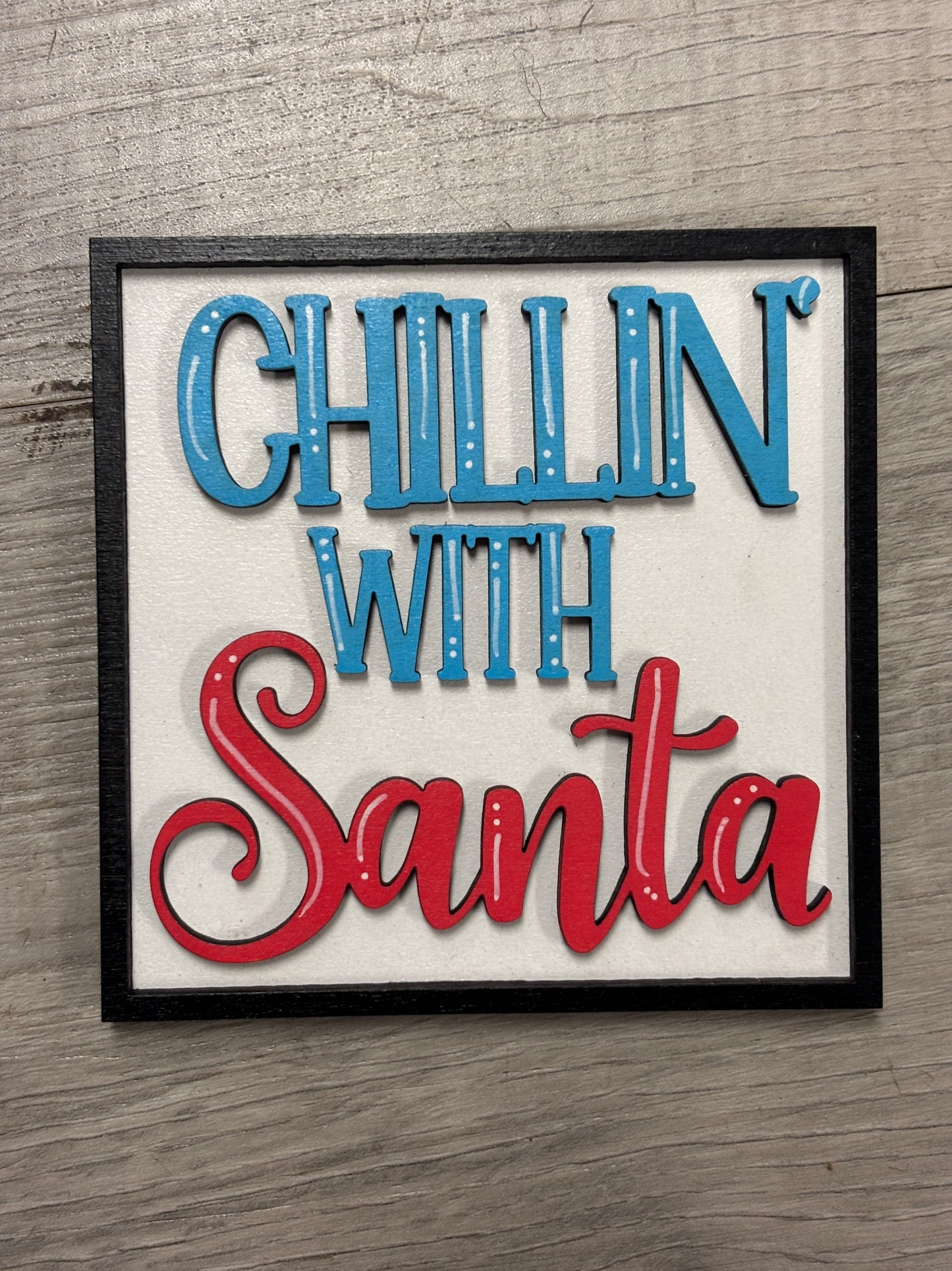 Christmas Penguin interchangeable square and rectangle inserts