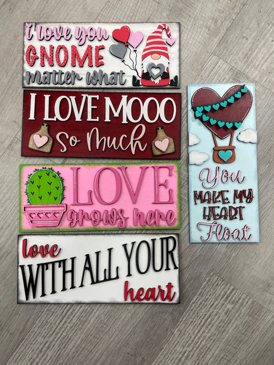 Valentine’s rectangle interchangeable inserts