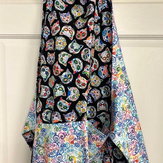 Sugar skull cats apron